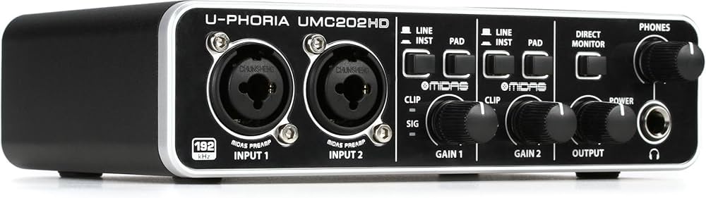 DTM・DAW Behringer U-PHORIA UMC202HD Behringer U-PHORIA UMC202HD Audiophiles 2x2 24-bit/192kHz